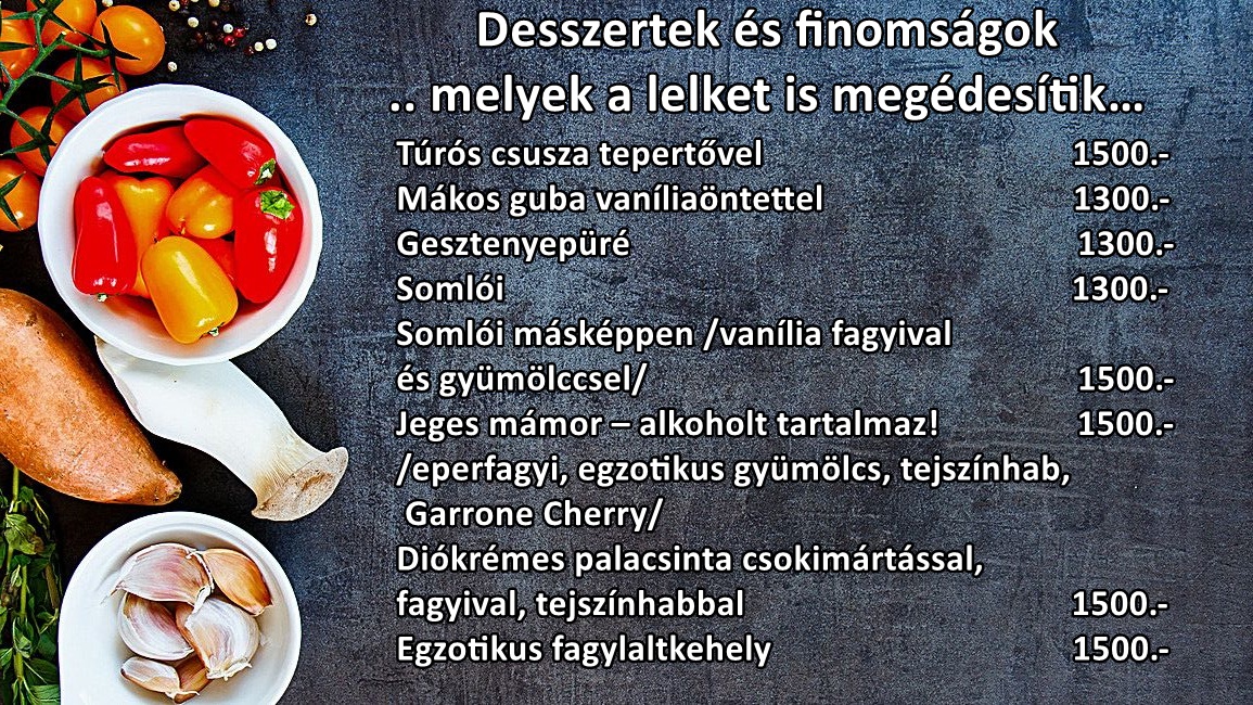 Menu Reptér Étterem - Palkó Csárda-7