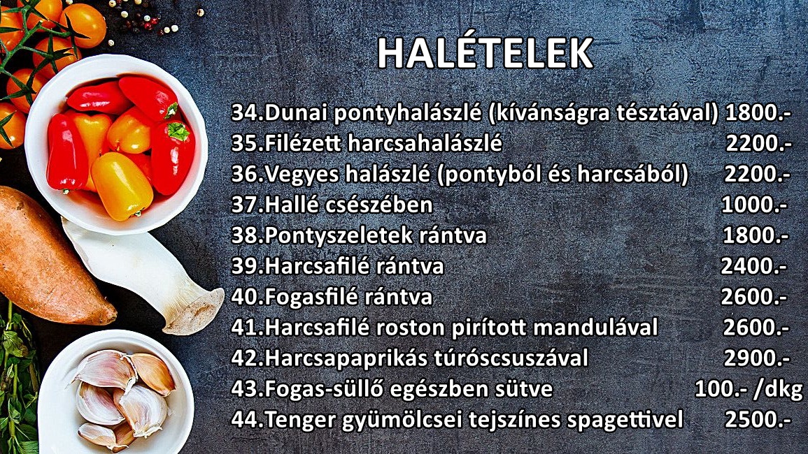 Menu Reptér Étterem - Palkó Csárda-8